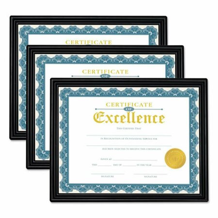 UNIVERSAL OFFICE PRODUCTS 8.5 x 11 in. All Purpose Document Frame, Black, 3PK 76848